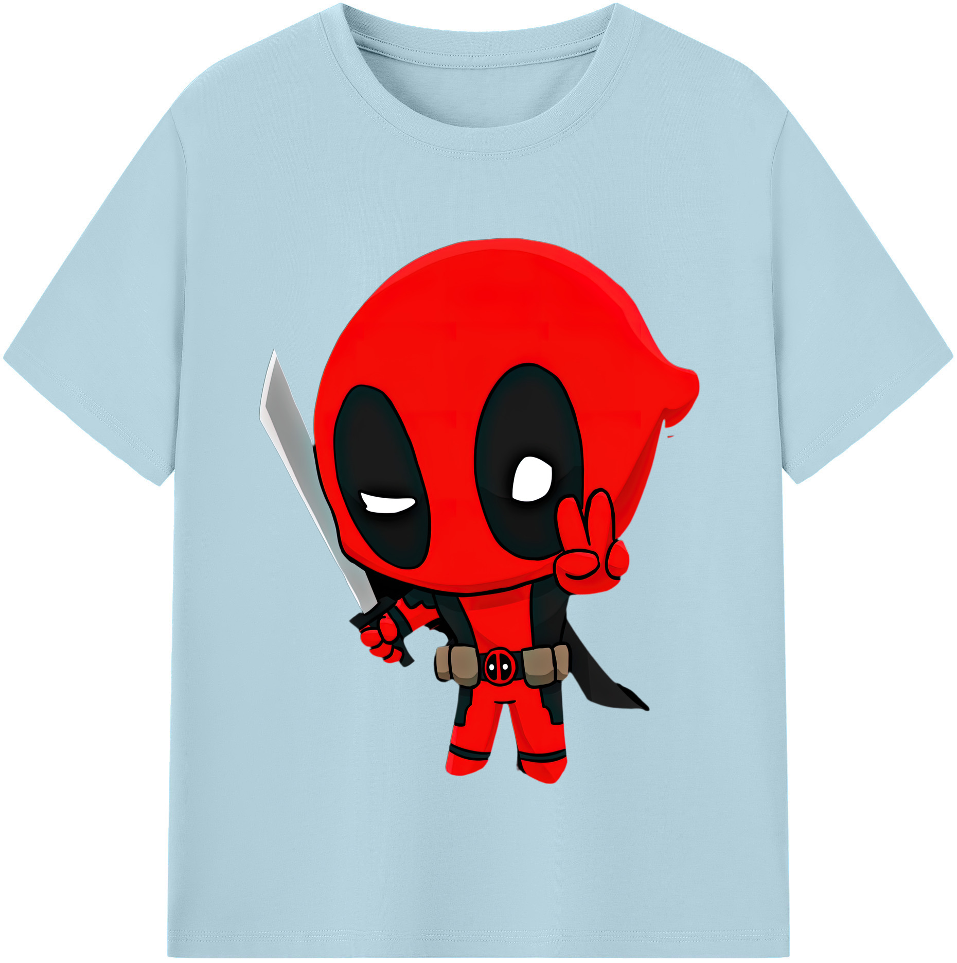 （画像用） Deadpool デッドプール 綿100％半袖Tシャツ（フロントプリント）